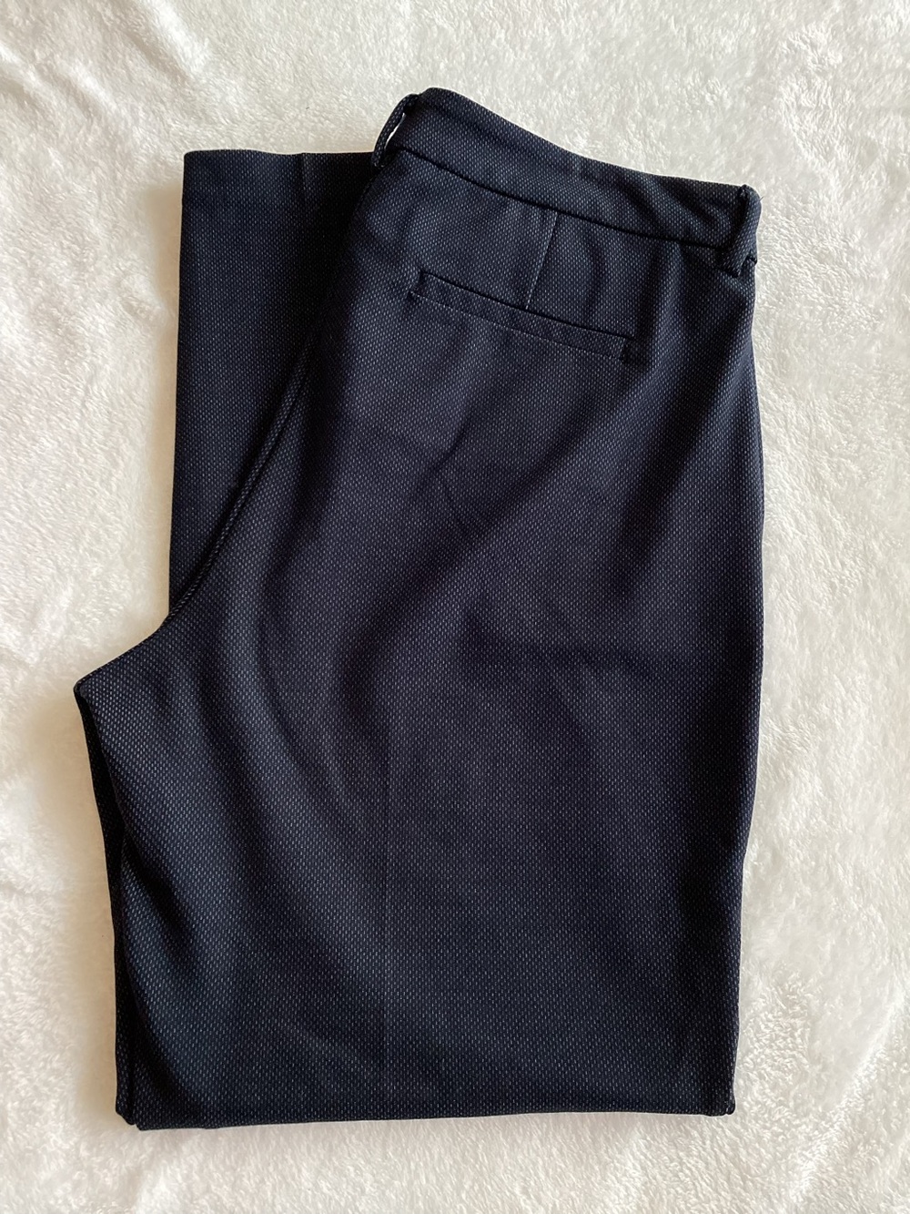 Liverpool Straight Leg Ponte Pants High Rise Size 31 12 Navy Grey Speck